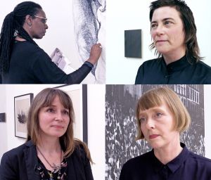 In Protest and Remembrance at Alan Cristea, with her large abstract works of plywood, acrylic gesso and graphite, Griffiths aims to capture the splendour of the working-class engineering at a former colliery