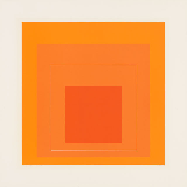 Josef Albers. White Line Square VI, 1966. From the portfolio White Line Squares (Series I). Lithographs: sheet, 20 11/16 x 20 11/16 in. (52.5 x 52.5 cm); image, 15 11/16 x 15 11/16 in. (39.9 x 39.9 cm). Whitney Museum of American Art, New York; gift of the artist 67.14.6. © 2018 The Josef and Anni Albers Foundation/Artists Rights Society (ARS), New York.