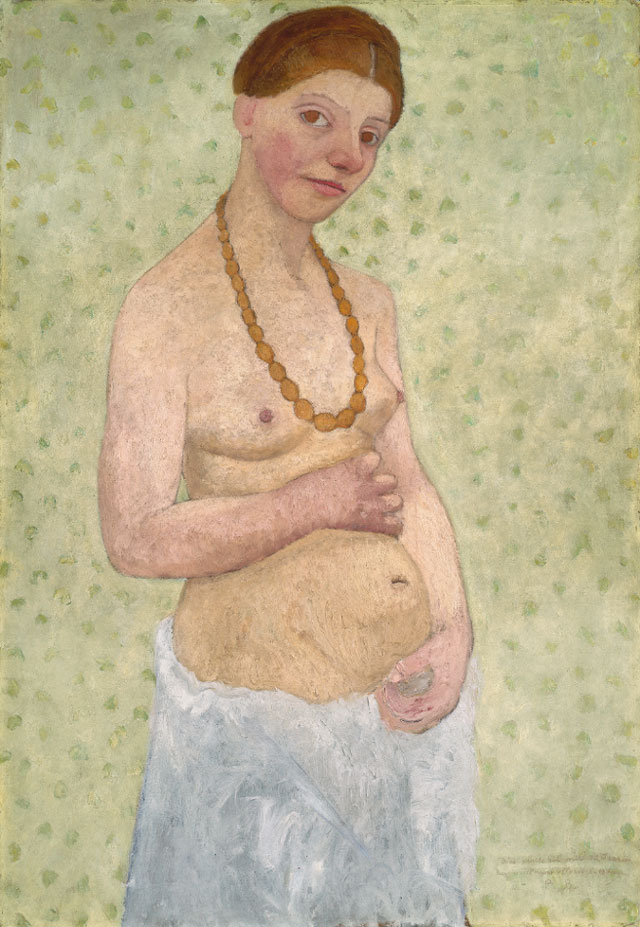 Paula Modersohn-Becker. Self-portrait on 6th Wedding Anniversary, 1906. Museen Böttcherstraße, Paula Modersohn-Becker Museum, Bremen, Germany.