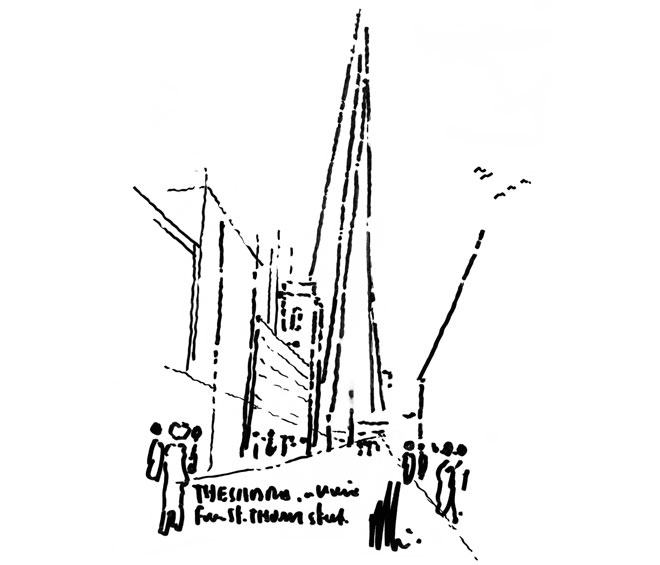 The Shard. Drawing 1 Drawing by Brian Freelander | Saatchi Art