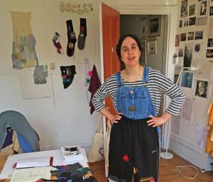 Describing herself as ‘an artist who works in textiles’ Pym talks about her recent surgery for mending at the V&A, why she mends old clothes and artefacts, and why she feels it is so important to see the damage and the repair