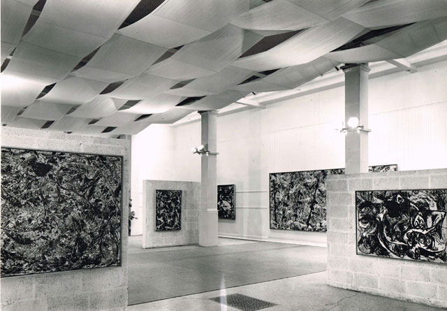 Jackson Pollock. Installation view of Jackson Pollock exhibition, 1958. © Whitechapel Gallery.