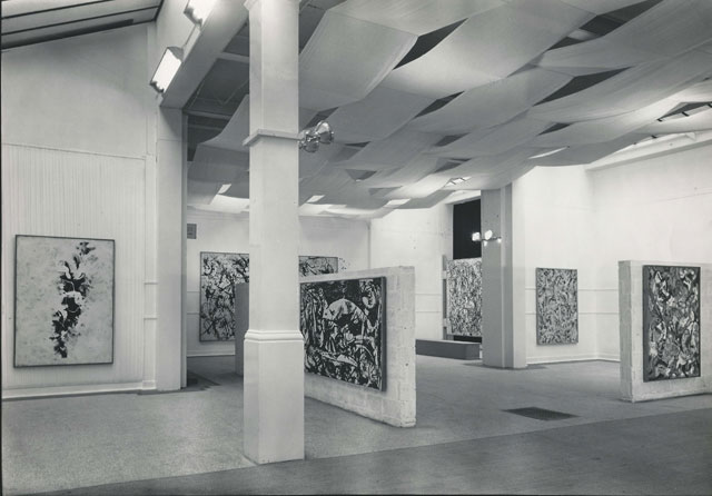 Jackson Pollock. Installation view of Jackson Pollock exhibition, 1958. © Whitechapel Gallery.