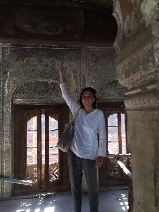 Sarah Singh in the Qila Mubarak palace-fort.