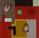 Nathalie Du Pasquier. Uomo Colombo, 1988. Oil on canvas. Courtesy of the artist and the Institute of Contemporary Art at the University of Pennsylvania.