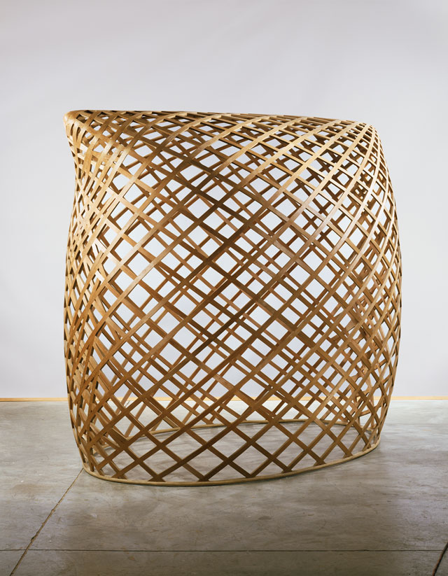 Martin Puryear. Brunhilde, 1998-2000. Cedar, rattan, 244 x 285 x 188 cm (96 x 112¼ x 74 in). Collection of the artist
Photograph: Richard Goodbody. © Martin Puryear, courtesy Matthew Marks Gallery.