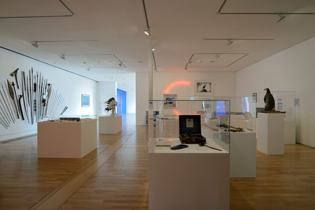 Simon Patterson. Safari: an exhibition as expedition. Installation view. Photograph: Nigel Green. Courtesy De La Warr Pavilion.