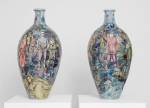 Grayson Perry. Matching Pair, 2017. Glazed ceramic diptych, each 105 x 51 cm. Courtesy the artist and Victoria Miro, London. Photograph: Robert Glowacki © Grayson Perry.