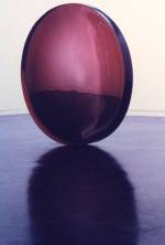 De Wain Valentine. <em>Red Concave Circle</em>, 1970. Cast polyester resin, 96 x 96 x 12 in. Bank of America Collection.