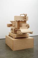 Roxy Paine. Machine of Indeterminacy, 2014 (view 2). Maple. 45 x 64 x 46 in (114.3 x 162.6 x 116.8 cm). Courtesy of the artist and Marianne Boesky Gallery, New York © Roxy Paine. Photograph: Jason Wyche.