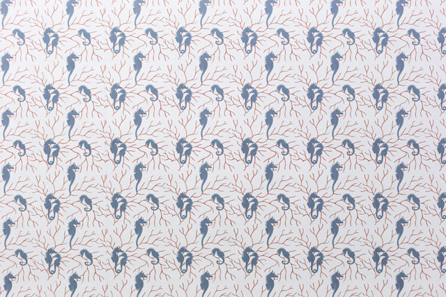 Jean Painlevé. Sea Horse Wallpaper, Installation, Ikon Gallery, 2017. Photograph: Handover Agency. Courtesy Ikon.