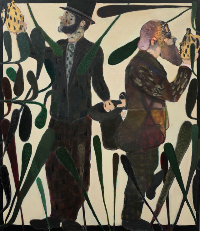 Ryan Mosley. Piano Tuners, 2011. Oil on canvas, 220 x 190 cm. © Ryan Mosley, 2011. Image courtesy of the Saatchi Gallery, London.