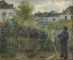 Auguste Renoir. Monet Painting in His Garden at Argenteuil, 1873. Oil on canvas, 46.7 x 59.7 cm. Wadsworth Atheneum Museum of Art, Hartford, CT. Photograph © Wadsworth Atheneum Museum of Art, Hartford, CT.