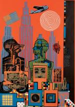 Eduardo Paolozzi (1924–2005).        <em>Wittgenstein in New York from 'As is When'</em> (1965). 
800 x 550mm, 
Screen print on paper. 
Pallant House Gallery, Chichester. Wilson Gift and Loan.