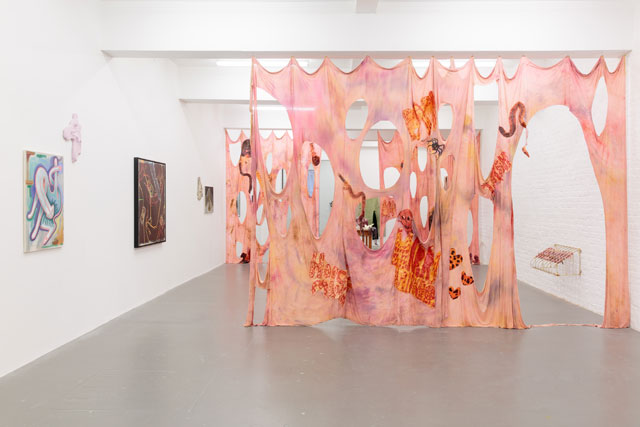 Athena Papadopoulos. Installation view from the group show Streams of Warm Impermanence curated by Vincent Honoré, David Roberts Art Foundation, London, 2016. Courtesy David Roberts Art Foundation, the artist and Supportico Lopez.