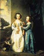 Anthony Van Dyck (1599-1641). Portrait of Philadelphia and Elizabeth Wharton, 1637-9. Oil on canvas, 162 x 130 cm