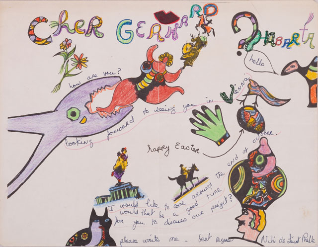 Niki de Saint Phalle. Happy Easter, 1979. Mixed technique on paper, 21.7 x 28 cm.