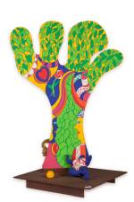 Niki de Saint Phalle. Arbre de la Liberté, 1975. Silkscreen on metal, painted and gold-leafed resin, 68 x 37 x 130 cm.