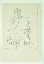 Pablo Picasso. Self-portrait, 1918–20. Pencil on paper, 12 5/8 × 8 7/16 in (32 × 21.5 cm). Private collection. Courtesy Fundación Almine y Bernard Ruiz-Picasso para el Arte. Photograph: Marc Domage © FABA. © 2015 Estate of Pablo Picasso / Artists Rights Society (ARS), New York.