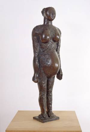 Pablo Picasso. <em>La femme enceinte I,</em> 1950. Bronze, 41 x 8 ¾ x 12 ½ inches (104 x 22 x 32 cm). Edition of six. Private Collection. Photo by Rob McKeever.