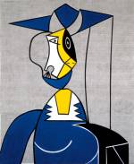 Roy Lichtenstein  (1923-1997). <em>Femme au Chapeau</em>, 1962. Oil and Magna on canvas 68 x 56 in. (172.7 x 142.2 cm). Collection of Martin Z. Margulies. © Estate of Roy Lichtenstein