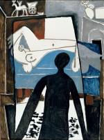 Pablo Picasso  (1881-1973). <em>The Shadow</em>, 1953. Oil and charcoal on canvas 51 x 30 3/16 in. (129.5 x 76.6 cm) Musée National Picasso, Paris © 2006 Estate of Pablo Picasso/Artists Rights Society (ARS), New York. Image © Réunion des Musées Nationaux/Art Resource, New York. Photograph by Jean-Gilles Berizzi