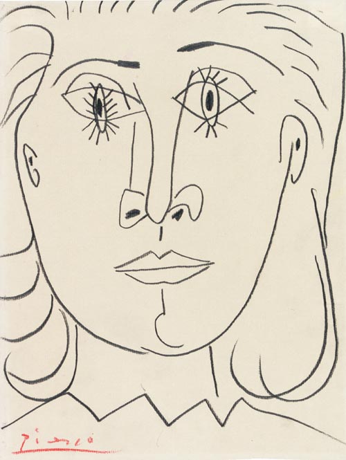 Pablo Picasso. <em>Portrait de Dora Maar</em>, 1941. Pencil, 31.2 x 23.8 cm. Graphische Sammlung, Staatsgalerie Stuttgart. © Succession Picasso/DACS 2007