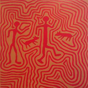 Jimmy Pike. Jamirtilangu, 2002. Synthetic polymer paint on canvas, 91 x 91 cm. Copyright the estate of the artist and Rebecca Hossack Art Gallery.