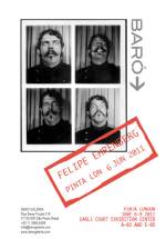 Publicity poster of Felipe Ehrenberg solo exhibition at Pinta 2011. 
Courtesy Felipe Ehrenberg.