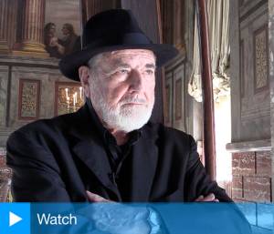 Michelangelo Pistoletto speaking to Studio International at Blenheim Palace, 14 September 2016. Photograph: Martin Kennedy.