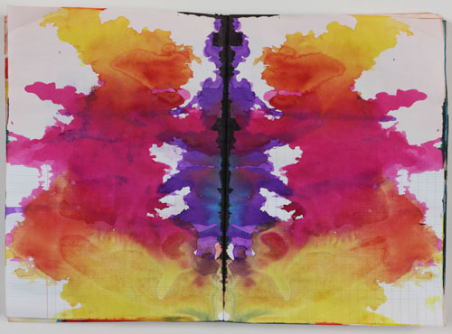 Sigmar Polke. Untitled (Rorschach) (Ohne Titel (Rorschach)), c1999. Coloured ink in bound notebook, 192 pages, each: 11 5⁄8 x 8 1⁄16 in (29.5 x 20.5 cm). Private Collection. Photograph: Alistair Overbruck. © 2014 Estate of Sigmar Polke/ Artists Rights Society (ARS), New York / VG Bild-Kunst, Bonn.