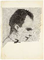 Sigmar Polke. Raster Drawing (Portrait of Lee Harvey Oswald) (Rasterzeichnung (Porträt Lee Harvey Oswald)), 1963. Poster paint and pencil on paper, 37 5/16 × 27 1/2 in (94.8 × 69.8 cm). Private Collection. Photograph: Wolfgang Morell, Bonn. © 2014 Estate of Sigmar Polke/ Artists Rights Society (ARS), New York / VG Bild-Kunst, Bonn.