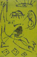 Jackson Pollock. Untitled, c1943-44. Screenprint, composition and sheet, 8 1.4 x 5 1/2, in (21 x 14 cm). Publisher: unpublished. Printer: the artist. Edition: unique proof. The Museum of Modern Art, New York. © 2015 Pollock-Krasner Foundation / Artists Rights Society (ARS), New York.
