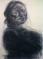 Anita Taylor. Vestiges, 2012. Charcoal on paper, 220 x 155 cm.
