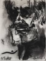 Irene Barberis. Albert Tucker, 1991. Charcoal on arches, 76 x 57 cm.