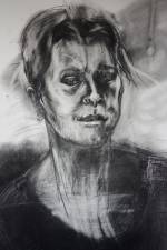 Irene Barberis. Self Portrait, January 2013. Graphite on paper, 108 x 78 cm.