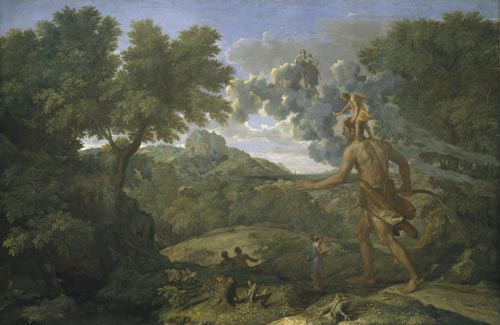 Nicolas Poussin (1594–1665). <em>Blind Orion Searching for the Rising Sun,</em><strong> </strong>1658. Oil on canvas, 46 7/8 x 72 in. (119.1 x 182.9 cm). NY, MMA, Fletcher Fund, 1924 (24.45.1)