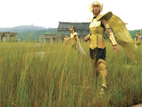 Cao Fei. <em>Golden Fighter’s Despair (COSPlayers Series)</em>, 2004. Digital c-print<br />        74 x 100 cm. Courtesy of the artist and Lombard-Freid Projects © 2006 Cao Fei