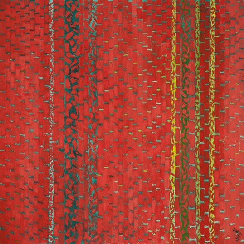 Alma Thomas. Carnival of Autumn Leaves, 1973. Oil on canvas, 50 x 50 in. Michael Rosenfeld Gallery LLC, New York.