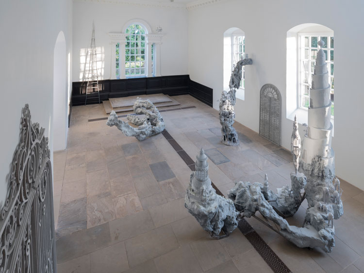 Saad Qureshi, Something About Paradise, installation view. Courtesy the artist and Yorkshire Sculpture Park. Photo © Jonty Wilde.