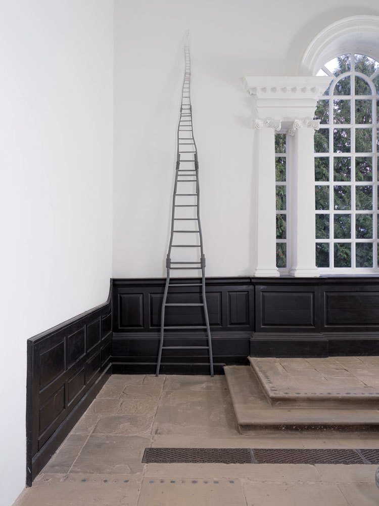 Saad Qureshi, The Ladder, 2019. Courtesy the artist and Yorkshire Sculpture Park. Photo © Jonty Wilde.