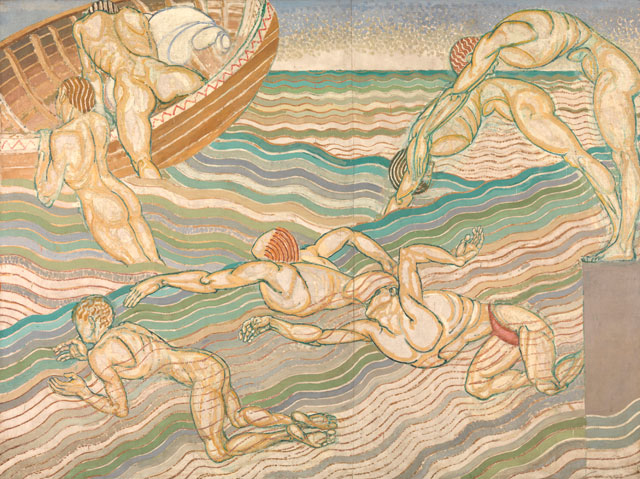 Duncan Grant. Bathing, 1911. Oil paint on canvas, 228.6 x 306.1 cm. © Tate