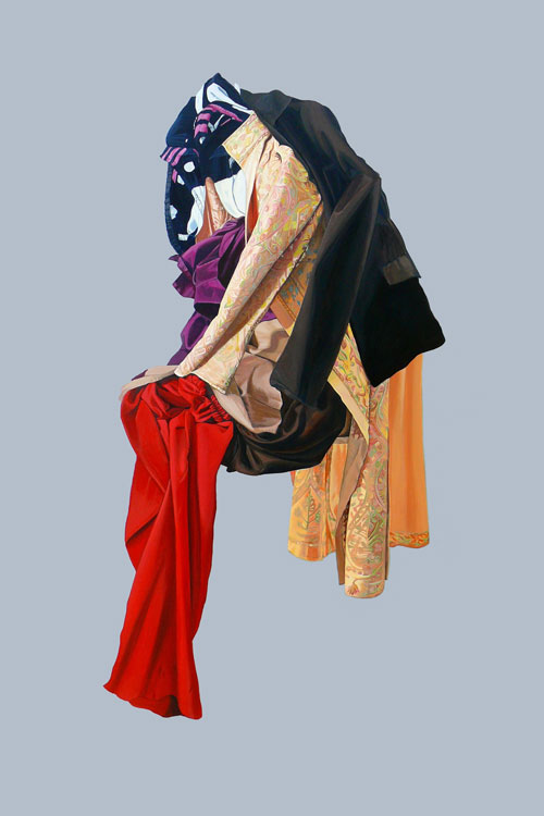 Saba Qizilbash. Weight, 2012. Acrylic on canvas, 150 x 100 cm.