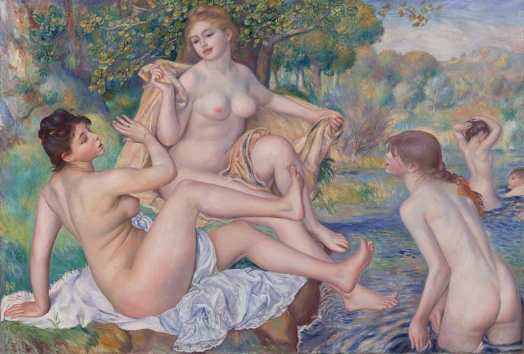Pierre-Auguste Renoir, The Great Bathers, Oil on canvas, 117.5 × 171 cm. © Philadelphia Museum of Art: The Mr. and Mrs. Carroll S. Tyson, Jr., Collection.