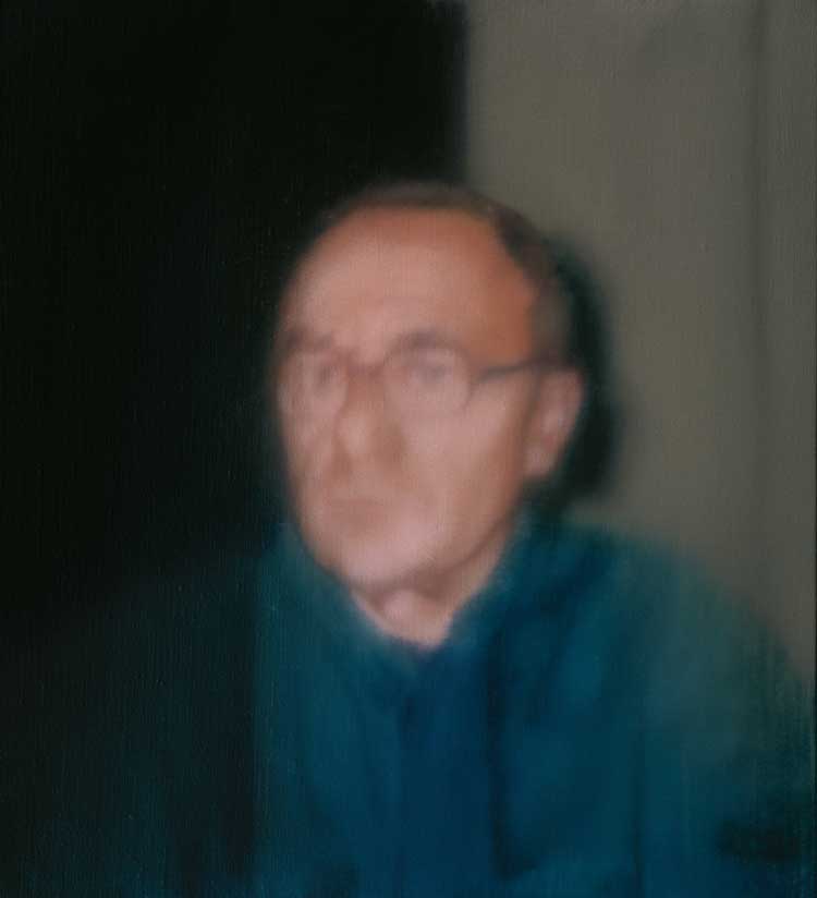Gerhard Richter, Self-Portrait, 1996. Oil on linen, 51 x 46 cm. The Museum of Modern Art, New York. Gift of Jo Carole and Ronald S. Lauder and Committee on Painting and Sculpture Funds, 1996. © Gerhard Richter 2025.