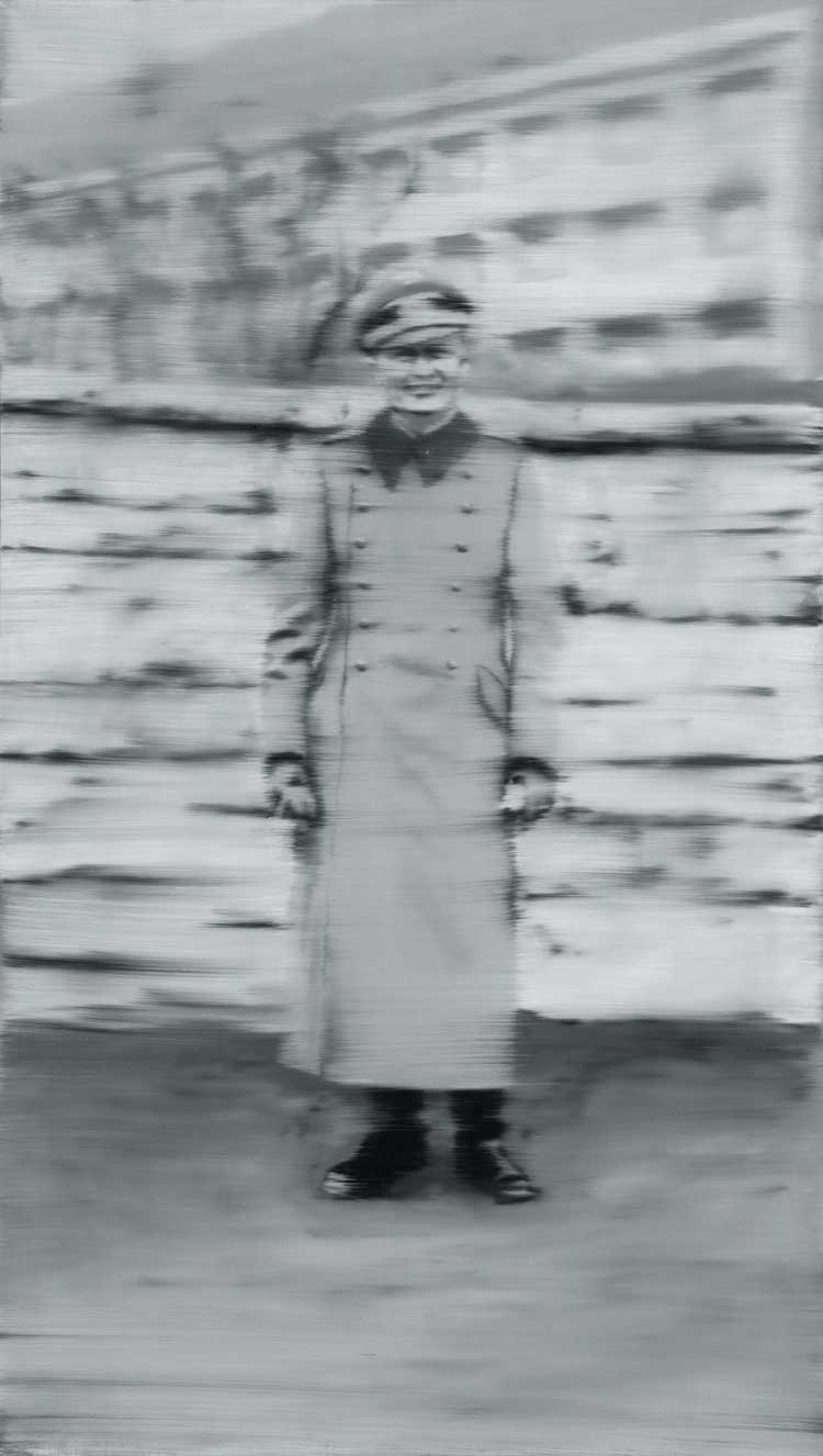 Gerhard Richter, Uncle Rudi, 1965. Oil on canvas, 87 x 50 cm. Collection Lidice Memorial, Czech Republic Photo: Richard Schmidt. © Gerhard Richter 2025.