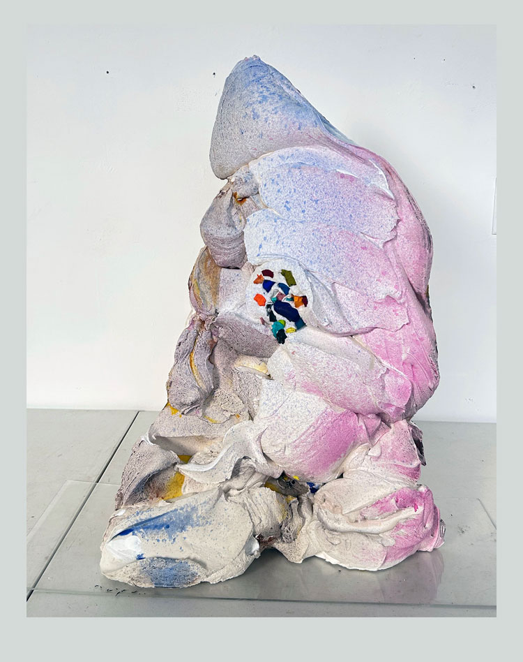 Susan Roth. White Rabbit, 2025. Synthetic stone, 73.5 x 51 x 33 cm. Photo copyright and courtesy of the artist.