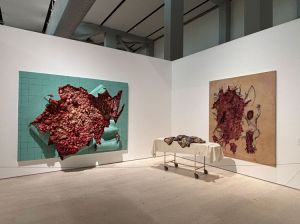 Works by Adriana Varejão in Extirpations room. Installation view, Paula Rego and Adriana Varejão: Between Your Teeth, Centro de Arte Moderna Gulbenkian, Lisbon, 2025. Photo: Caroline Menezes.