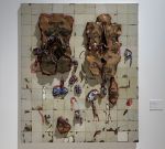 Adriana Varejão. Exploratory Laparotomy III, 1996. Oil and epoxy paste on canvas, 76 × 95 cm. Installation view, Paula Rego and Adriana Varejão: Between Your Teeth, Centro de Arte Moderna Gulbenkian, Lisbon, 2025. Photo: Caroline Menezes.