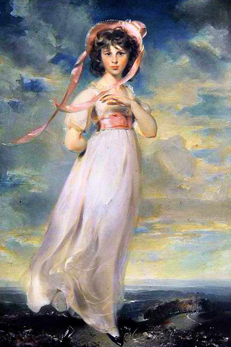 Thomas Lawrence. Sarah Barrett Moulton “Pinkie”, 1794. Oil on canvas, 148 x 102 cm. The Huntington Library, Pasadena, California.